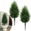 Lucktree 2 Pack Artificial Lavender/Cypress Topiary Trees with Ground Spikes