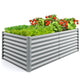 Lucktree 6x3x2ft Steel Planter Raised Bed, Protective Edges, Vegetables, Flowers Fruit Herb