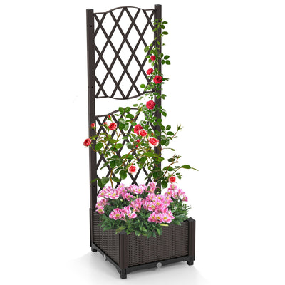 Lucktree Raised Garden Bed with Trellis