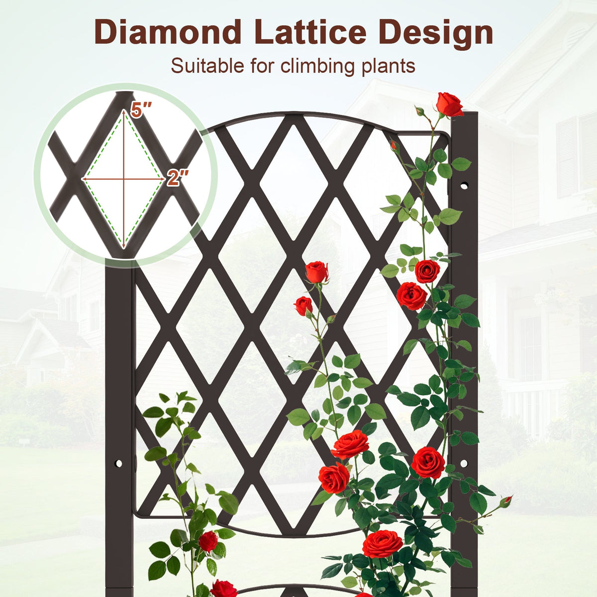 Lucktree Raised Garden Bed with Trellis