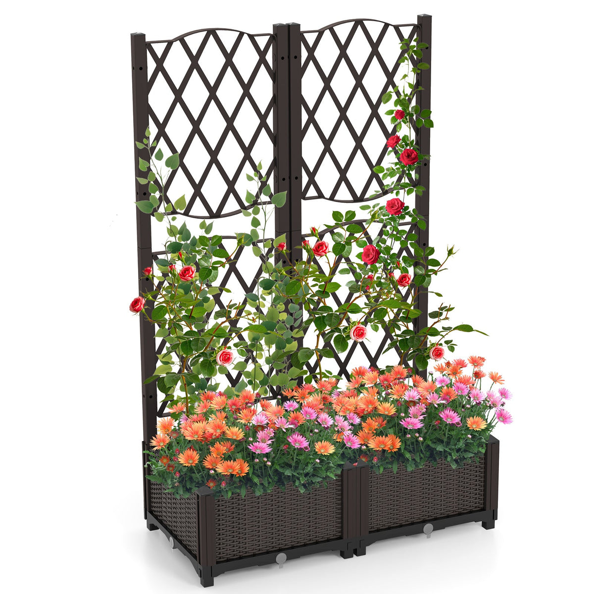 Lucktree Raised Garden Bed with Trellis