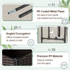 6.6 FT Garden Arch Trellis with 2 Planter Boxes, Outdoor Arbor Archway for Climbing Plants