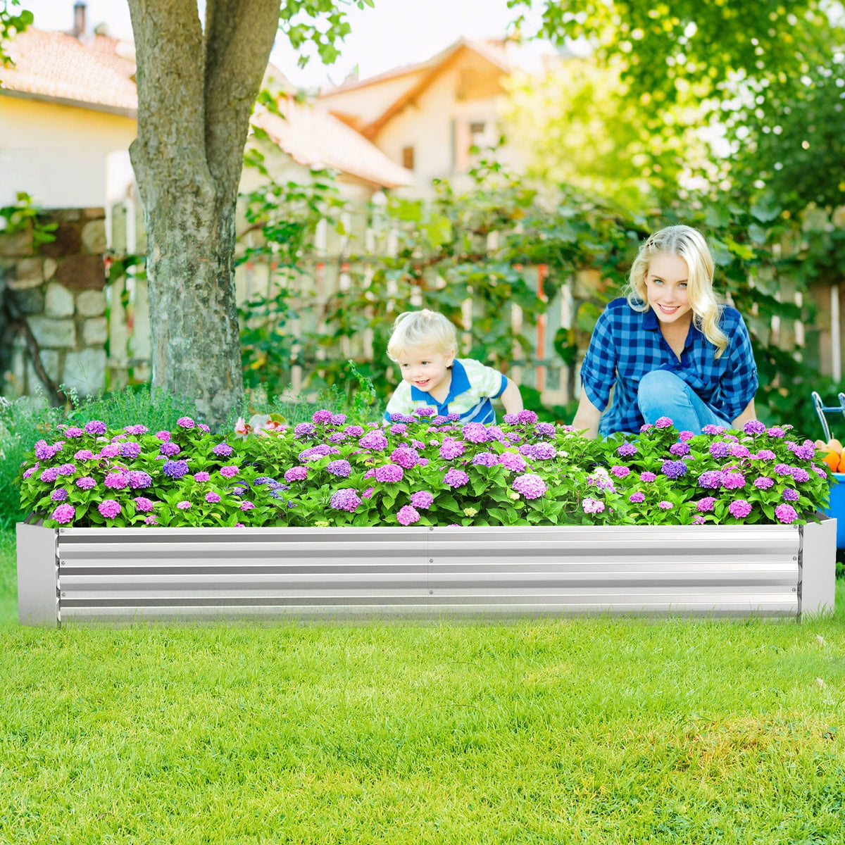 Lucktree Galvanized Raised Garden Bed