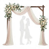 Lucktree Wooden Wedding Arch for Ceremony, 7.2 FT Square Solid Wood Arbor for Wedding Backdrop Stand