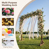 Lucktree Wooden Wedding Arch for Ceremony, 7.2 FT Square Solid Wood Arbor for Wedding Backdrop Stand