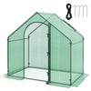 Lucktree 6x3x5.5 FT Mini Walk-in Greenhouse, with Roll-up Zippered Door & Window, Overlong PE Cover