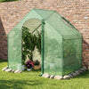 Lucktree 6x3x5.5 FT Mini Walk-in Greenhouse, with Roll-up Zippered Door & Window, Overlong PE Cover