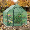 Lucktree 6x3x5.5 FT Mini Walk-in Greenhouse, with Roll-up Zippered Door & Window, Overlong PE Cover