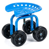 Lucktree Garden Cart, Rolling Workseat with 4 Wheels, Garden Stool 360-degree Swivel Work Seat & Adjustable Heigh