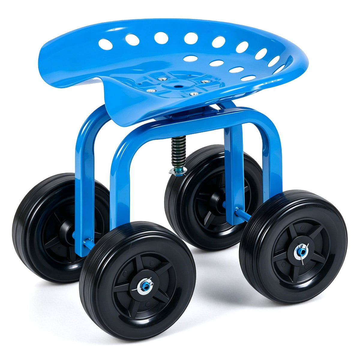 Lucktree Garden Cart, Rolling Workseat with 4 Wheels, Garden Stool 360-degree Swivel Work Seat & Adjustable Heigh