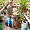 Lucktree Garden Cart, Rolling Workseat with 4 Wheels, Garden Stool 360-degree Swivel Work Seat & Adjustable Heigh
