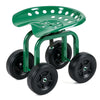 Lucktree Garden Cart, Rolling Workseat with 4 Wheels, Garden Stool 360-degree Swivel Work Seat & Adjustable Heigh