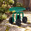 Lucktree Garden Cart, Rolling Workseat with 4 Wheels, Garden Stool 360-degree Swivel Work Seat & Adjustable Heigh