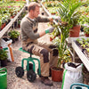 Lucktree Garden Cart, Rolling Workseat with 4 Wheels, Garden Stool 360-degree Swivel Work Seat & Adjustable Heigh