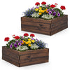 Lucktree 23" x 23" Square Wooden Raised Garden Bed (1/2)