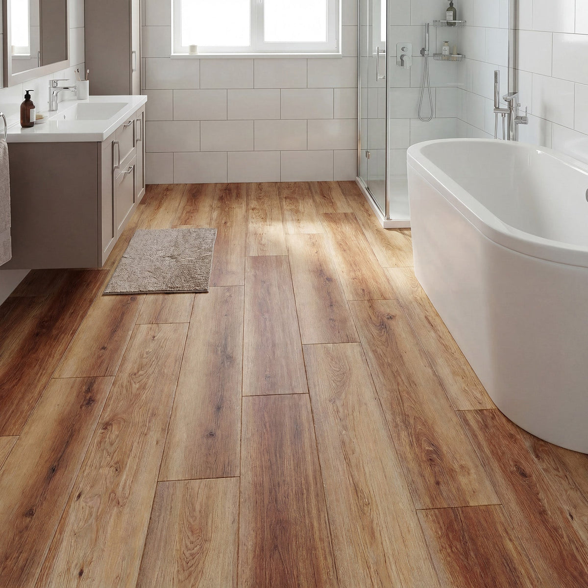 Lucktree 24/48-Pack Vinyl Flooring Planks 36" x 6", 36/72 Sq.Ft
