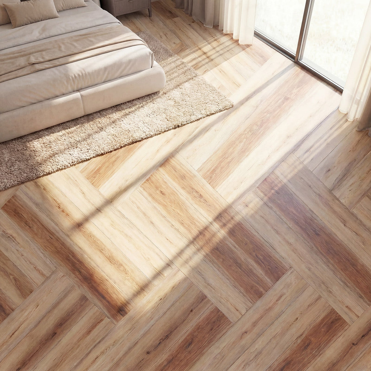 Lucktree 24/48-Pack Vinyl Flooring Planks 36" x 6", 36/72 Sq.Ft