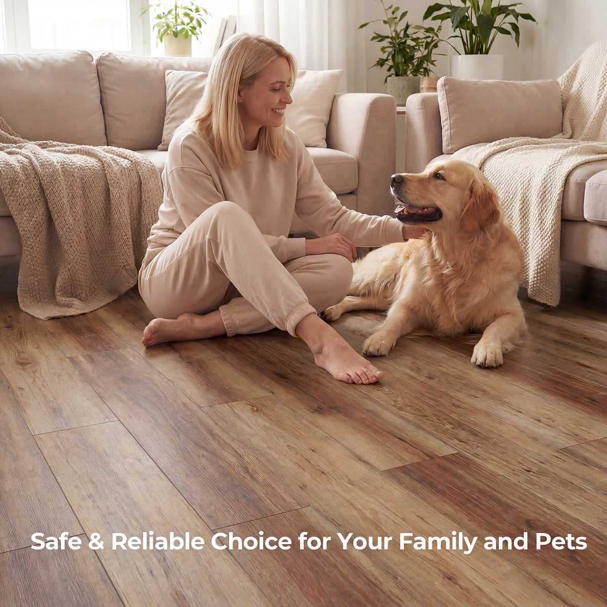 Lucktree 24/48-Pack Vinyl Flooring Planks 36" x 6", 36/72 Sq.Ft