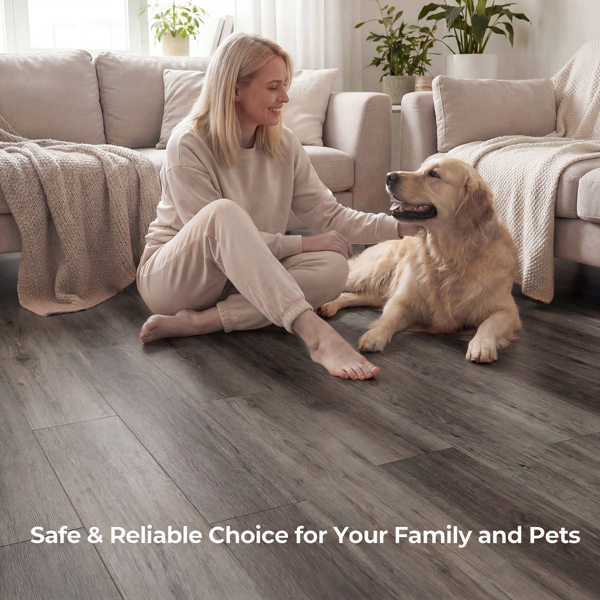 Lucktree 24/48-Pack Vinyl Flooring Planks 36" x 6", 36/72 Sq.Ft