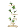 Lucktree 6 Tier Metal Plant Stand Indoor, 61" Half Moon Plant Shelf