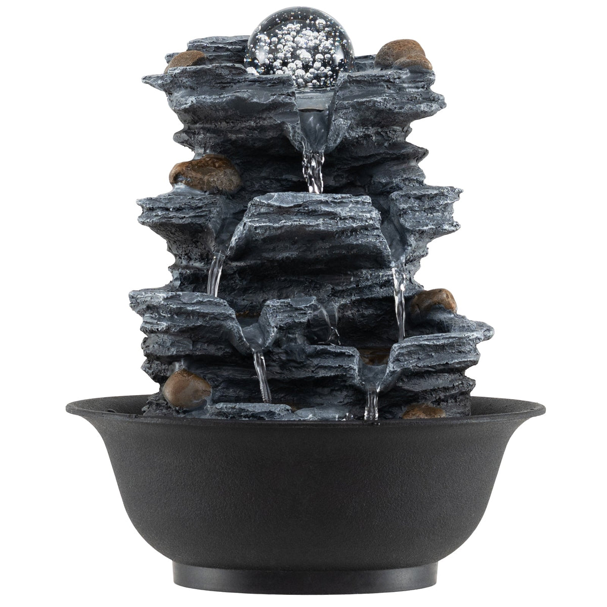 Lucktree Tabletop Water Fountain with LED Lights