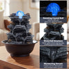 Lucktree Tabletop Water Fountain with LED Lights