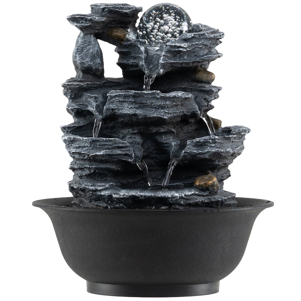 Lucktree Tabletop Water Fountain with LED Lights