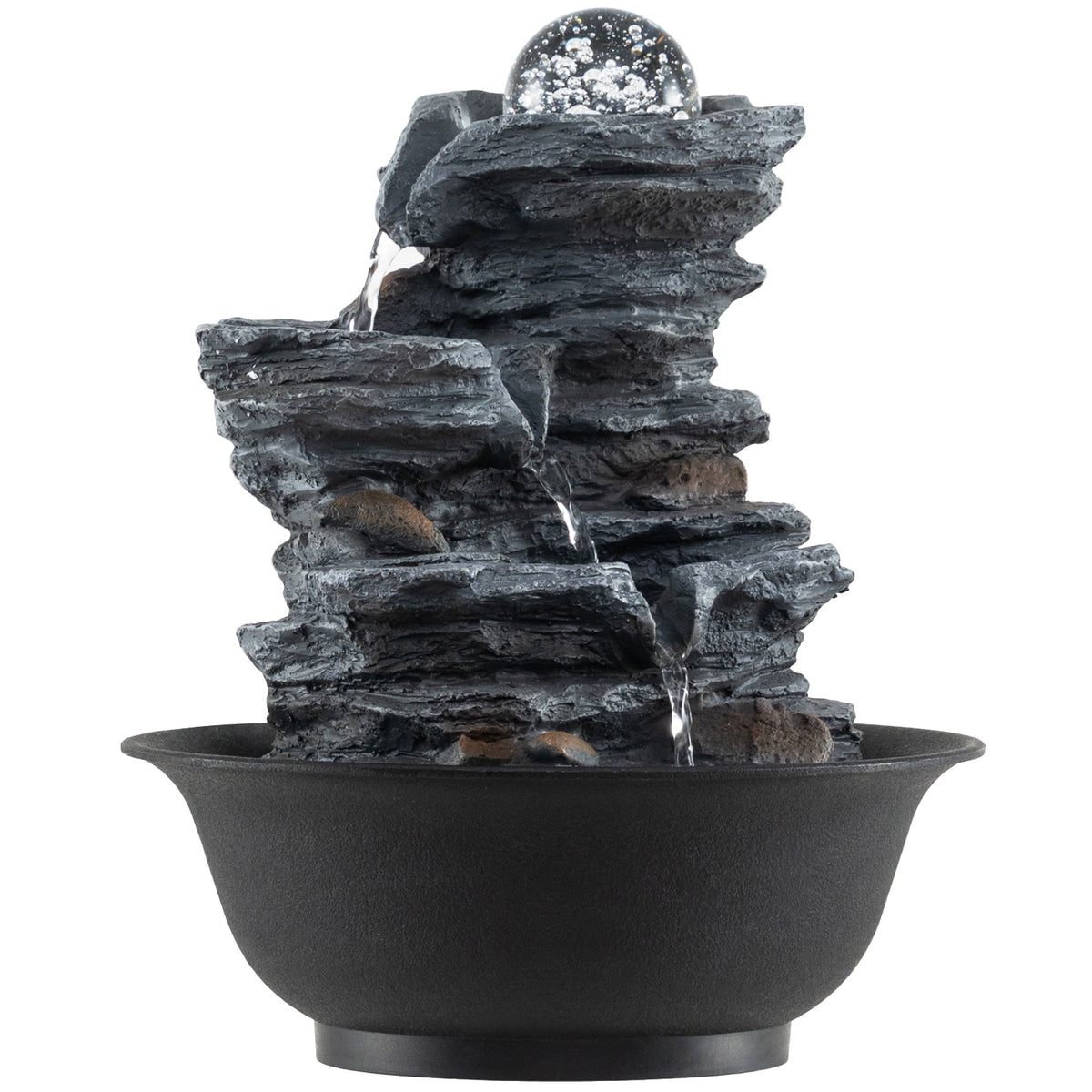 Lucktree Tabletop Water Fountain with LED Lights