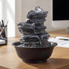 Lucktree Tabletop Water Fountain with LED Lights