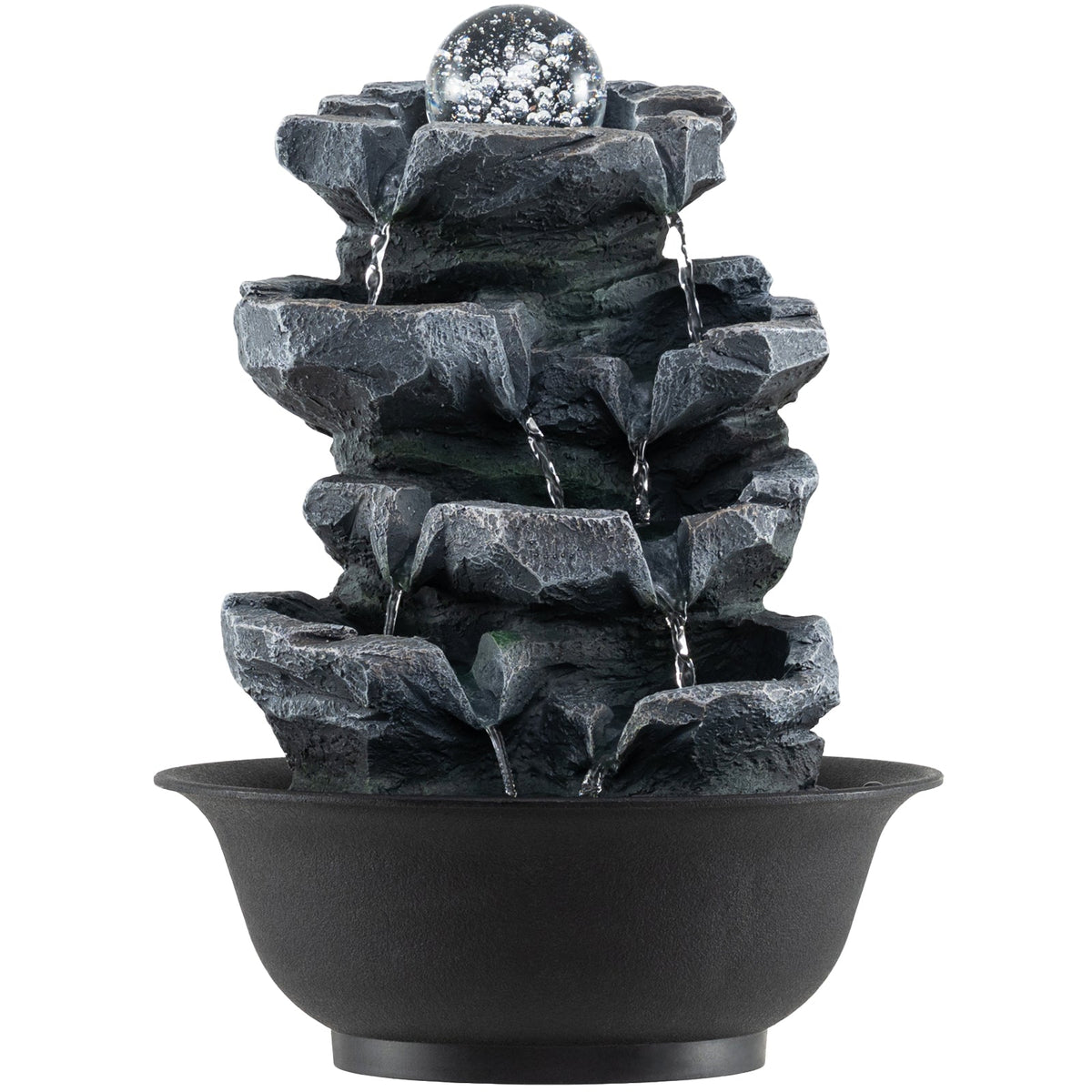 Lucktree Tabletop Water Fountain with LED Lights