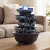 Lucktree Tabletop Water Fountain with LED Lights