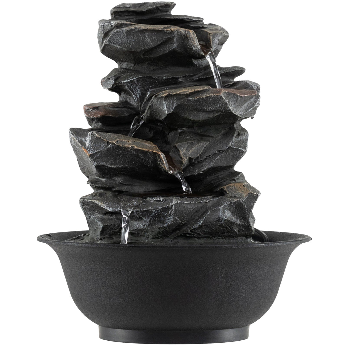 Lucktree Tabletop Water Fountain with LED Lights