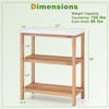 Lucktree 3 Tier Outdoor Potting Bench with Faux Marble Tabletop