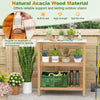 Lucktree 3 Tier Outdoor Potting Bench with Faux Marble Tabletop