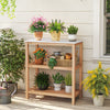 Lucktree 3 Tier Outdoor Potting Bench with Faux Marble Tabletop