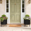 Lucktree Set of 2 Flower Pots with Stand with Drainage Holes