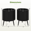 Lucktree Set of 2 Flower Pots with Stand with Drainage Holes