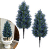 Lucktree 2 Pack Artificial Lavender/Cypress Topiary Trees with Ground Spikes