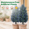 Lucktree 2 Pack Artificial Lavender/Cypress Topiary Trees with Ground Spikes