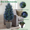 Lucktree 2 Pack Artificial Lavender/Cypress Topiary Trees with Ground Spikes