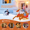 Lucktree 5.6 FT Lighted Christmas Reindeer with Sleigh Decoration