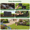 Lucktree 70 Pcs Garden Landscape Edging Border with Interlocking Panels