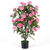 Lucktree 35.5" Artificial Rose Tree with 32 Blooming Flowers | Free Maintenance
