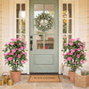 Lucktree 35.5" Artificial Rose Tree with 32 Blooming Flowers | Free Maintenance