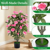 Lucktree 35.5" Artificial Rose Tree with 32 Blooming Flowers | Free Maintenance