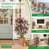 Lucktree 35.5" Artificial Rose Tree with 32 Blooming Flowers | Free Maintenance