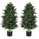 Lucktree 2 Pack 36" Artificial Topiary Cone Tree w/49 Flowers