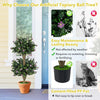 Lucktree 3 FT Artificial Double Ball Boxwood Topiary Trees Set of 2 for Porch Home Decoration