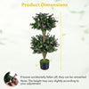 Lucktree 3 FT Artificial Double Ball Boxwood Topiary Trees Set of 2 for Porch Home Decoration