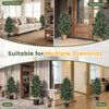 Lucktree 2 Pack 36" Artificial Topiary Cone Tree w/49 Flowers